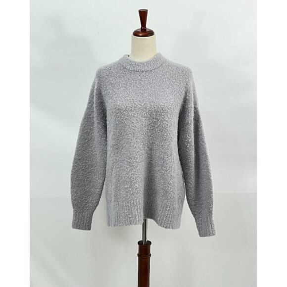 JENNI KAYNE Sz XS Boucle Cocoon Crewneck Pullover Sweater Frost - Picture 10 of 12